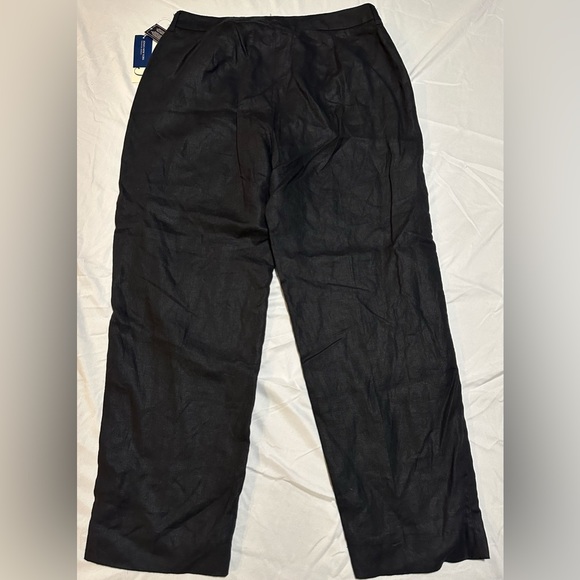 NWT Jones New York Signature Woman 100% linen black trousers 14W - Picture 3 of 6